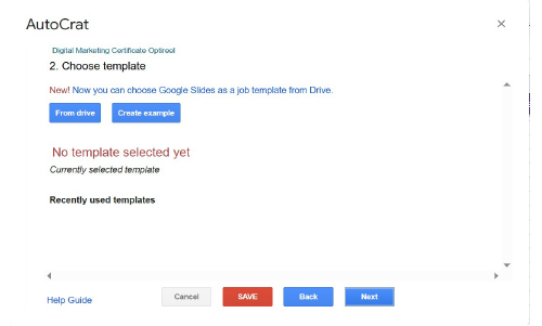 Naming certificate on autocrat in digital marketing